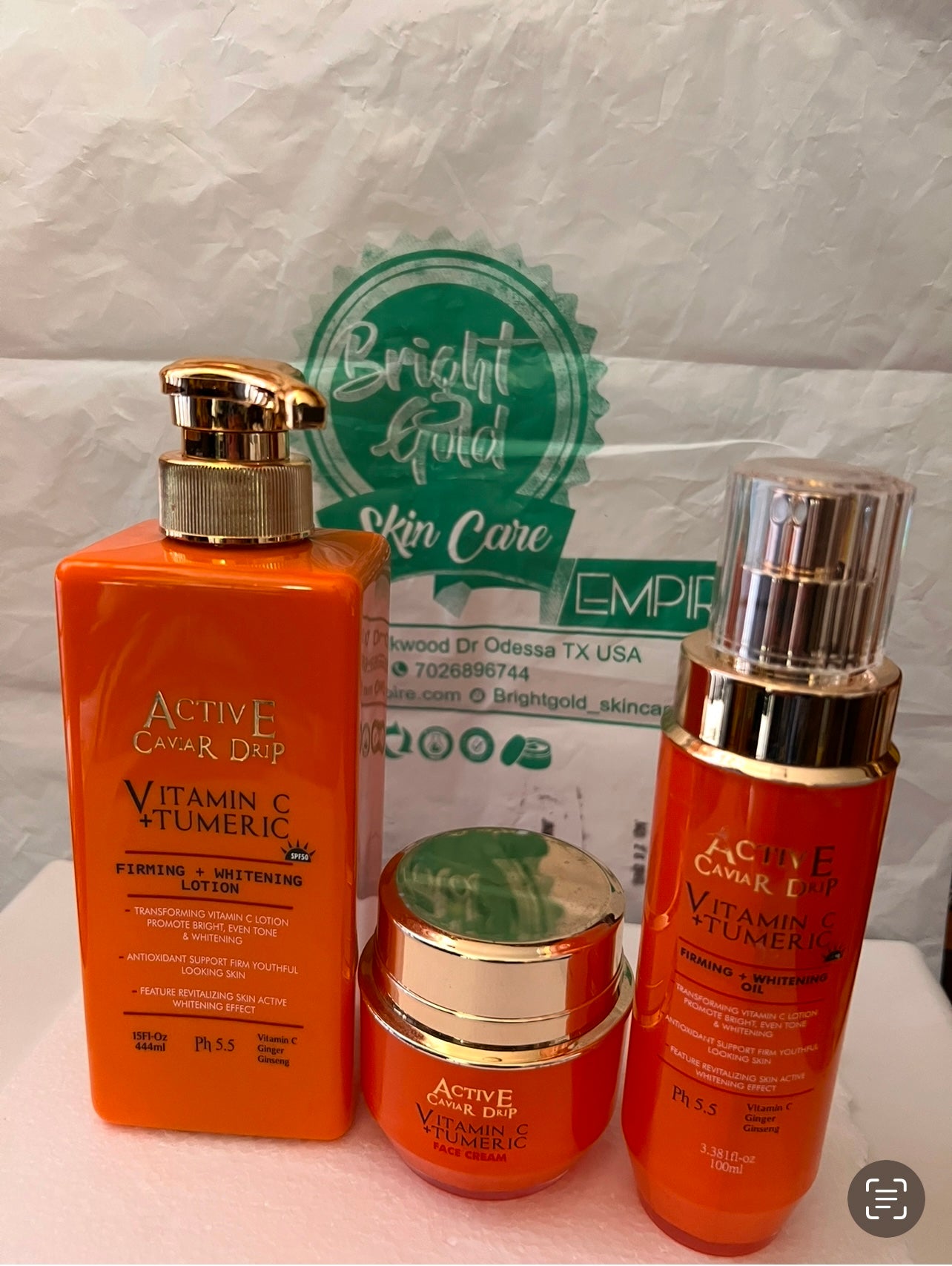 Active Caviar Drip Tumeric 4 in 1 whitening Set