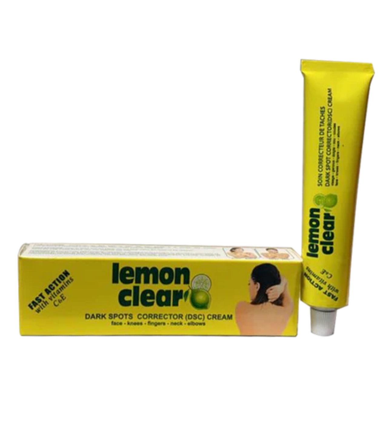 Lemon Clear Dark Spot Corrector Cream. Fast Action With Vitamins C&E (Face, Knees, Neck, Elbows)