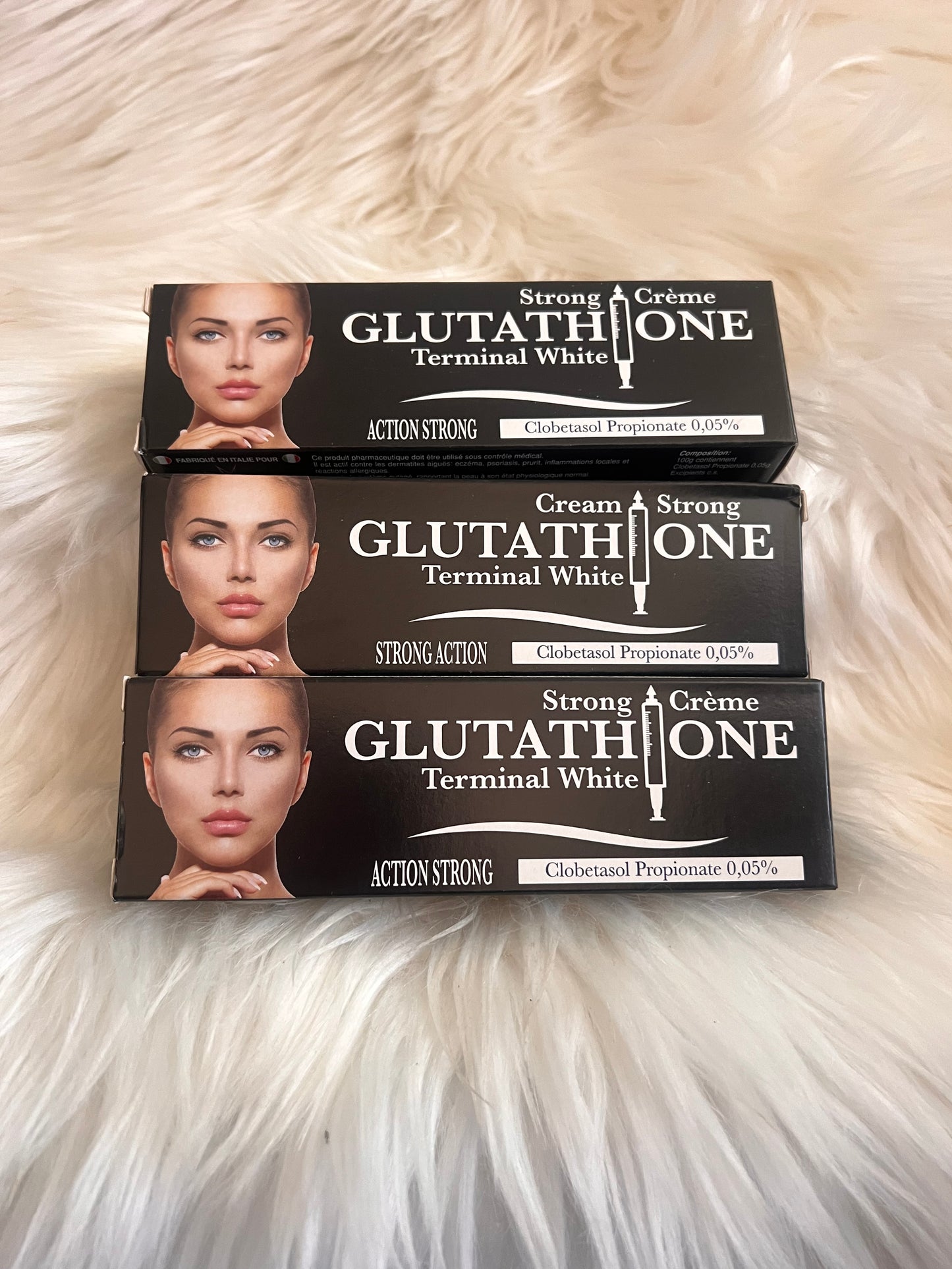 Glutathione Strong Terminal white Whitening Cream, Dark Spots Remove(3 Pack)