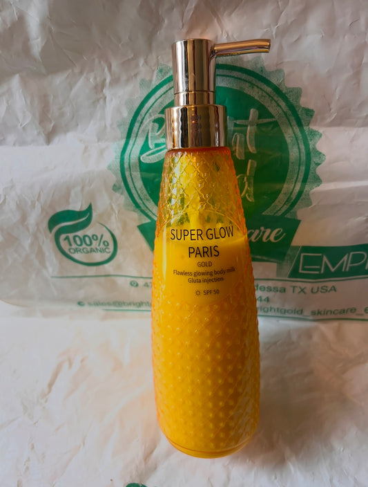 Super Glow Paris Gold Super glowing body lotion. SPF 50