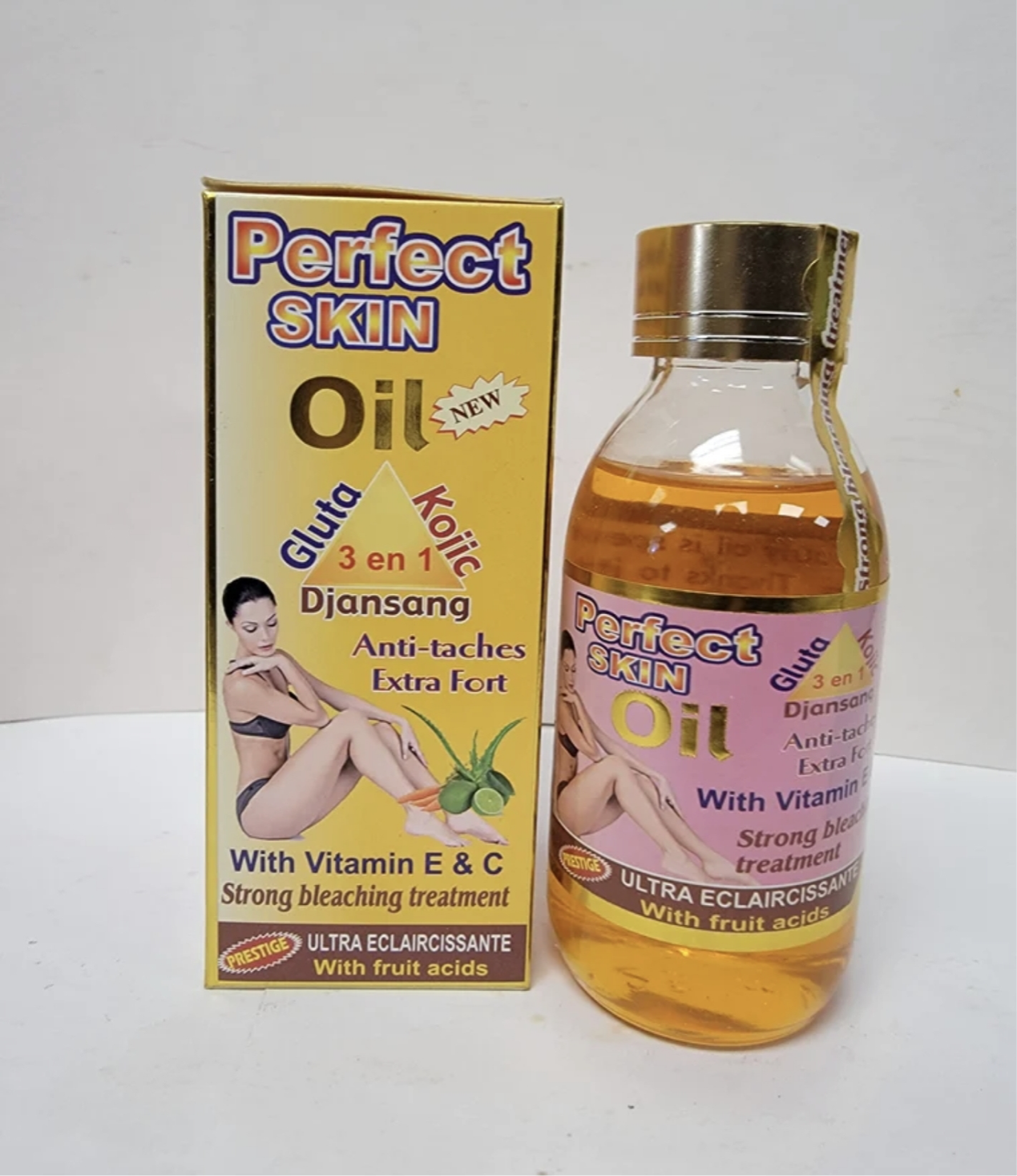 Perfect Skin Oil Gluta Kojic 3 in 1 With Vitamin E & C Strong oil