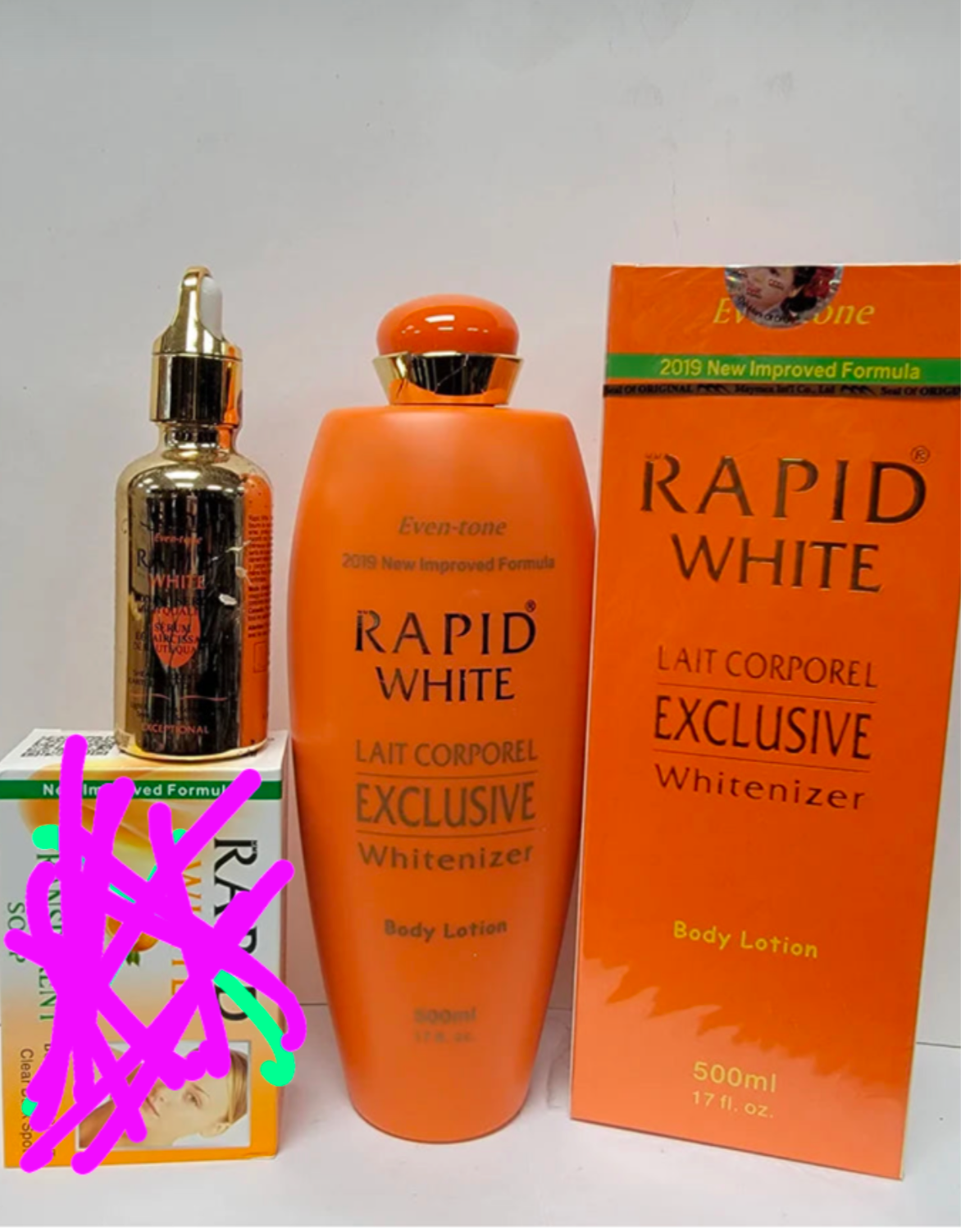 RAPID WHITE EXCLUSIVE WHITENIZER BODY LOTION + SERUM